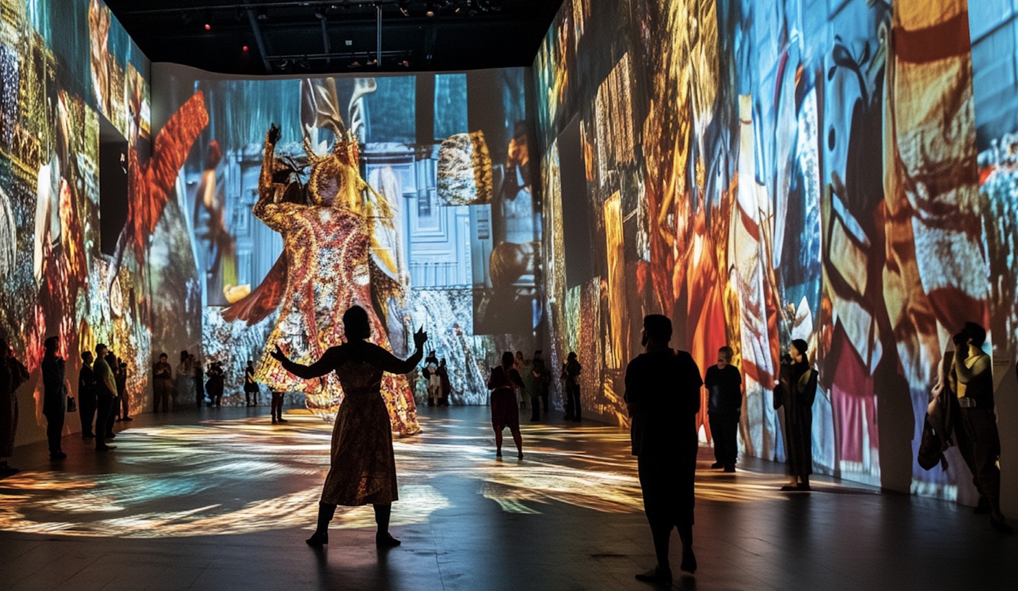 OTHERWORLDS: Malanka — premier croquis de dispositif de projection pour la performance rituelle
