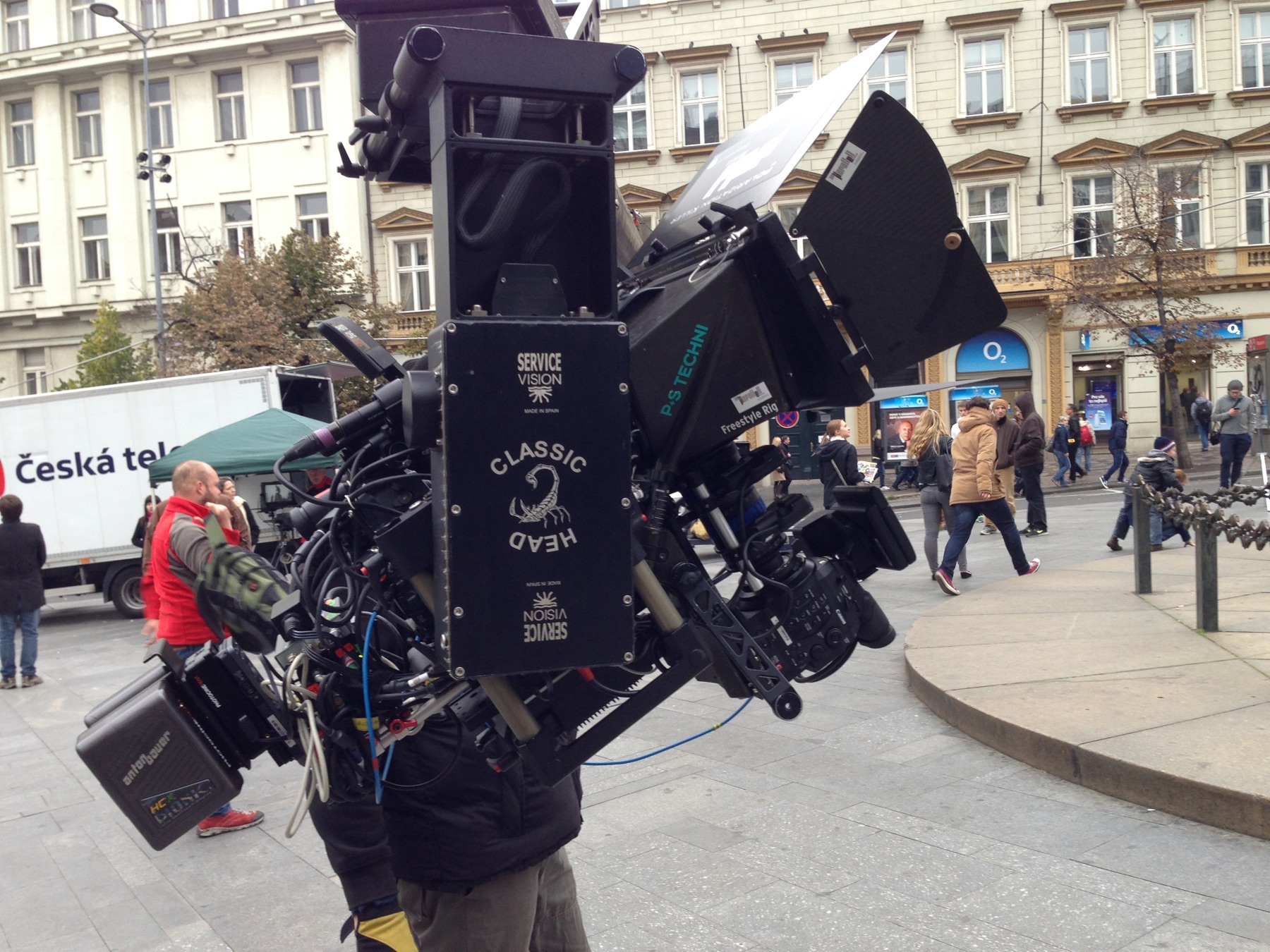 Caméra sur le tournage de Cinémas Mythiques à Prague